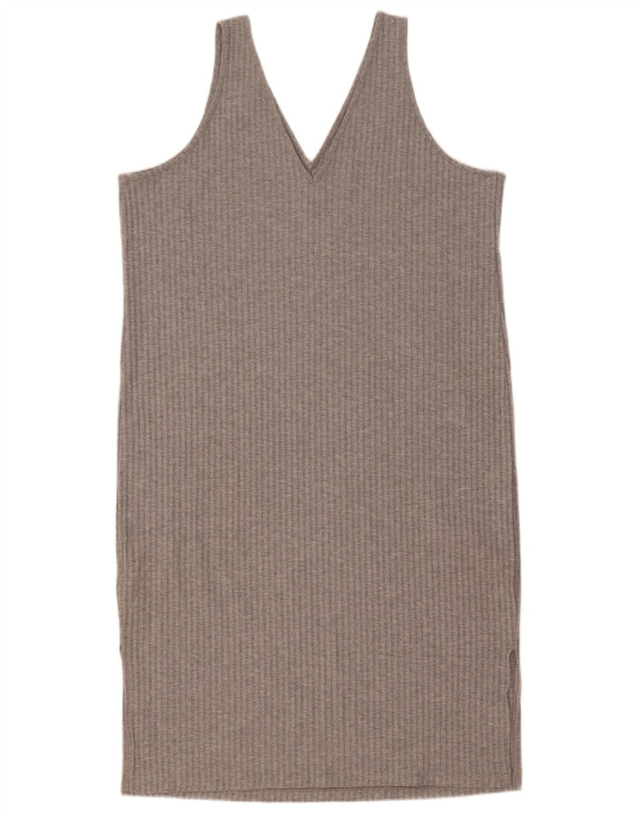 Marks & Spencer Dame Ærmeløs Shift Dress UK 16 Large Grå Polyester