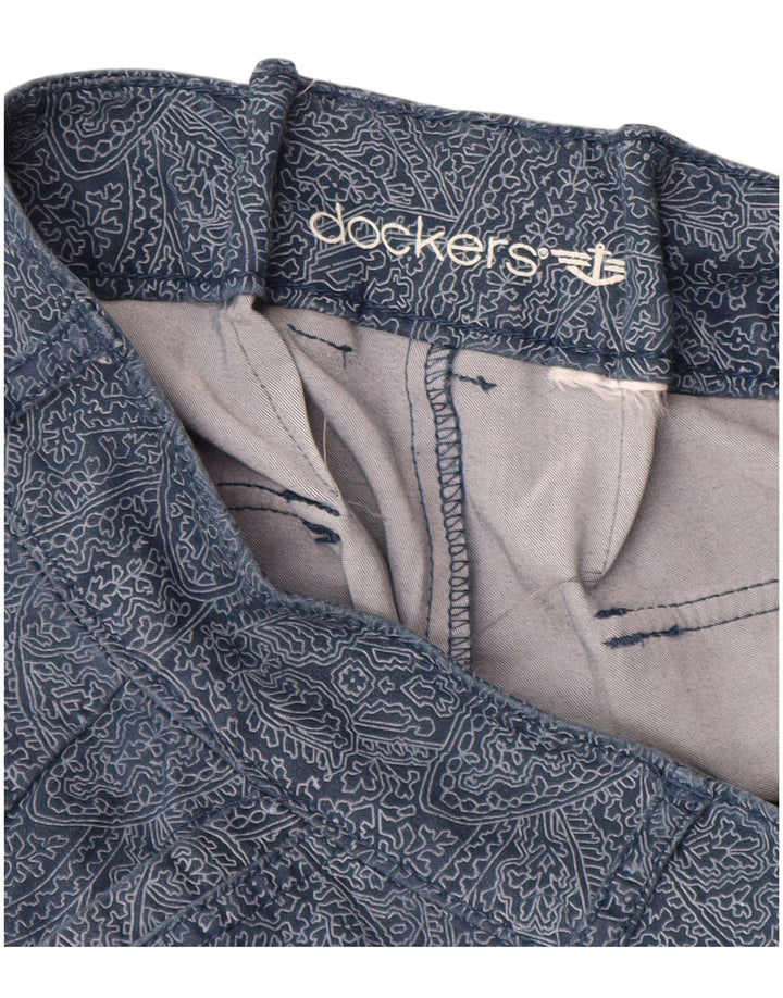 DOCKERS Dame Capri Bukser US 10 Large W30 L20 Navy Blue Paisley
