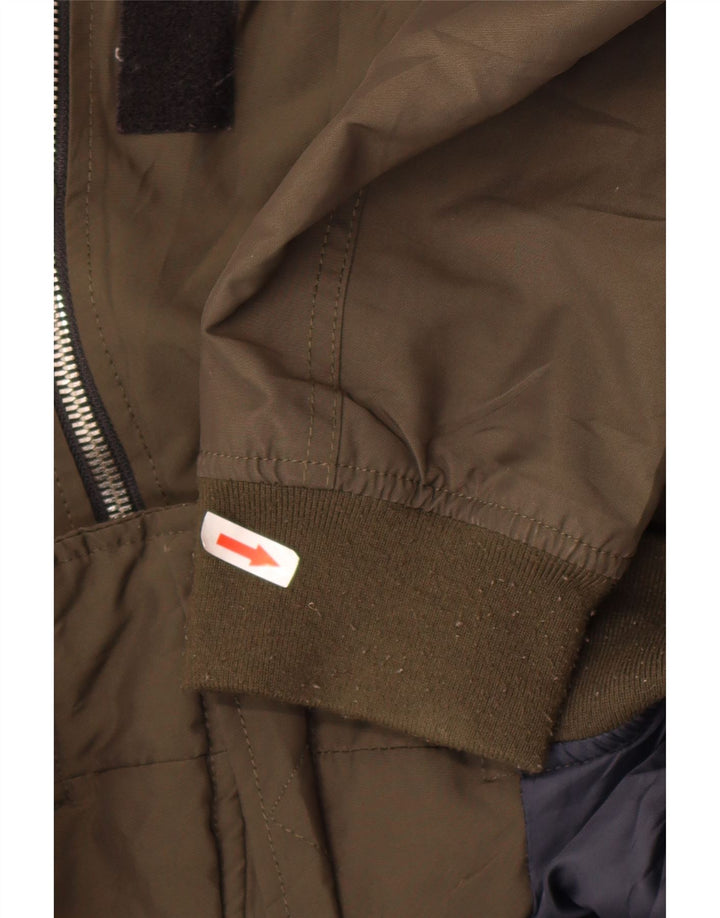 Zara Herre Bomber Jacket UK 40 Large Khaki