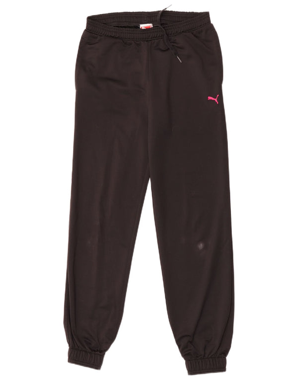 Puma Pige Træningsdragt Bukser Joggers 13-14 År Sort Polyester