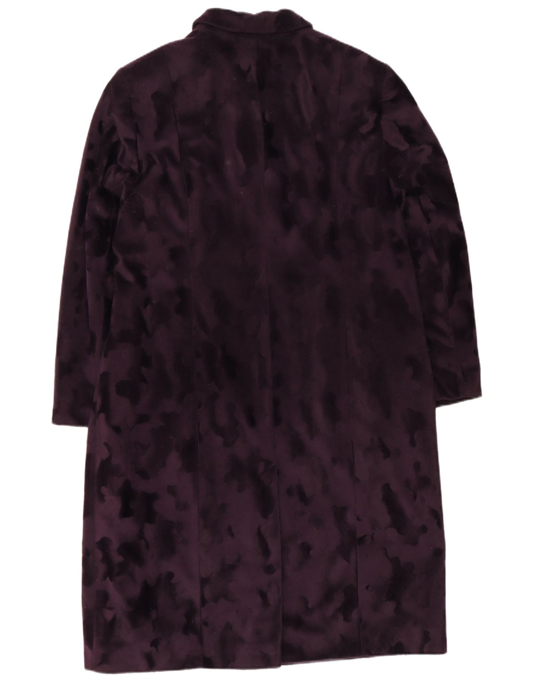 SAMOON Womens Velour Overcoat UK 20 2XL  Purple Polyester