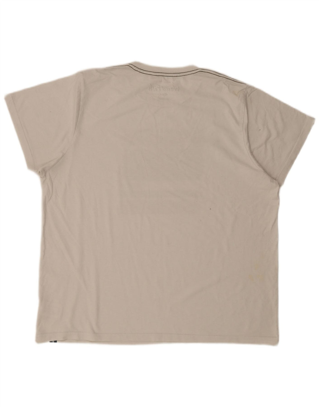 WEIRD FISH Herre Grafisk T-Shirt Top 3XL Hvid Bomuld
