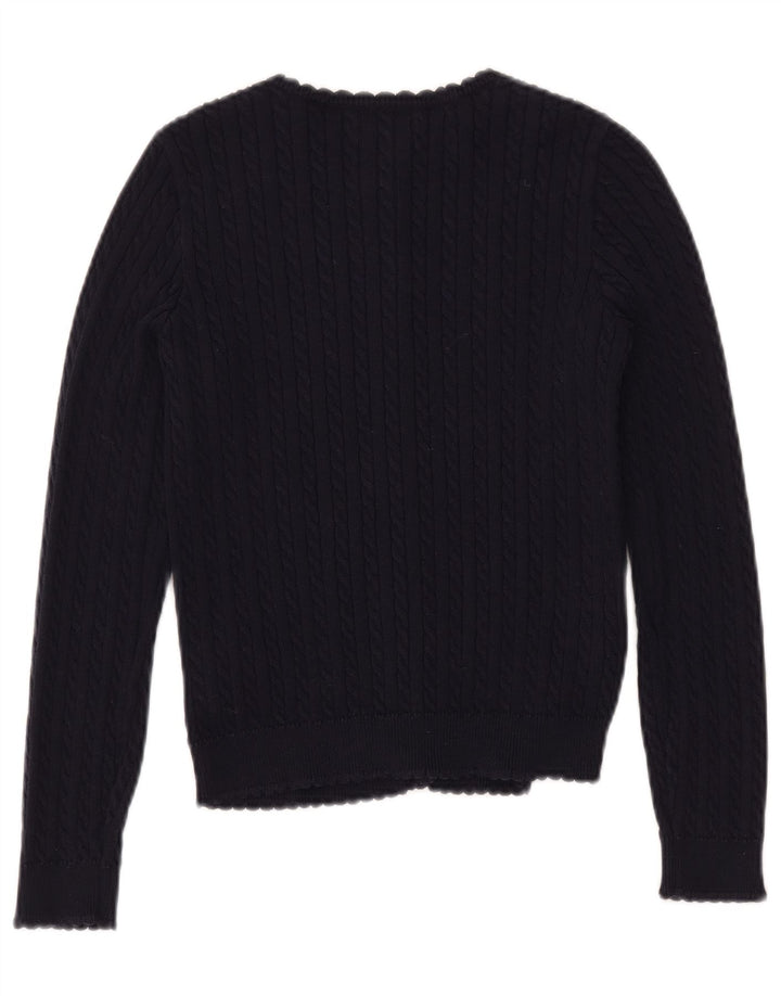 POLO RALPH LAUREN Pige Cardigan Sweater 12-13 År Stor Marineblå