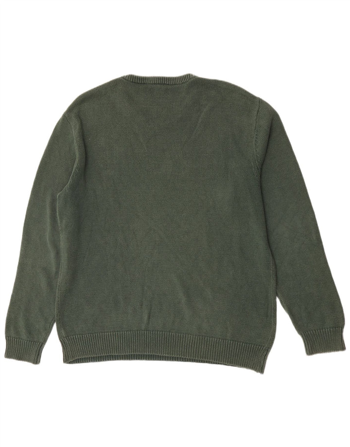 Chaps Herre Crew Neck Jumper Sweater XL Grøn Bomuld