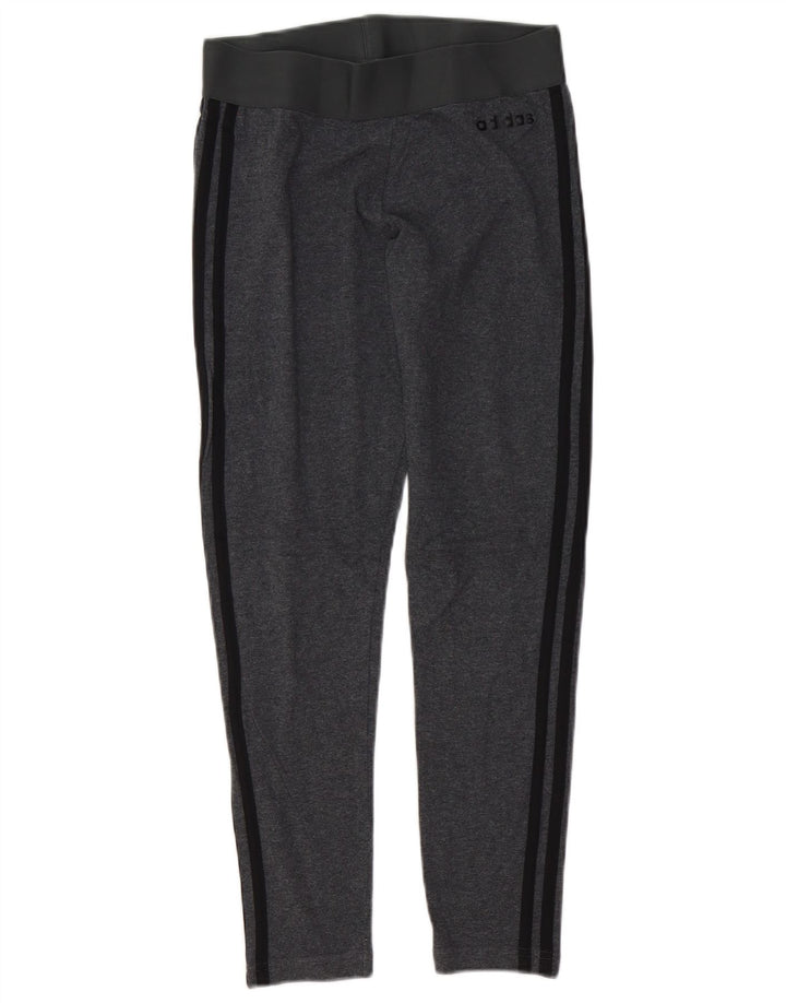 ADIDAS Dame Leggings UK 8/10 Small Grey Bomuld