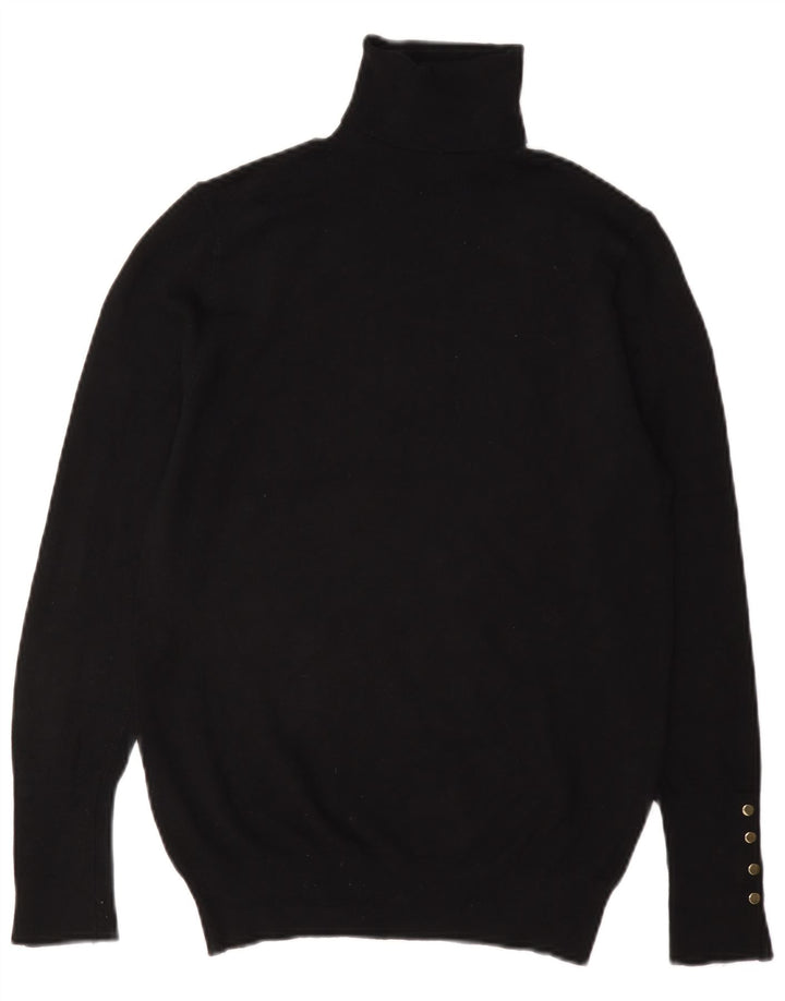 Zara Dame Rullehals Sweater UK 12 Medium Sort