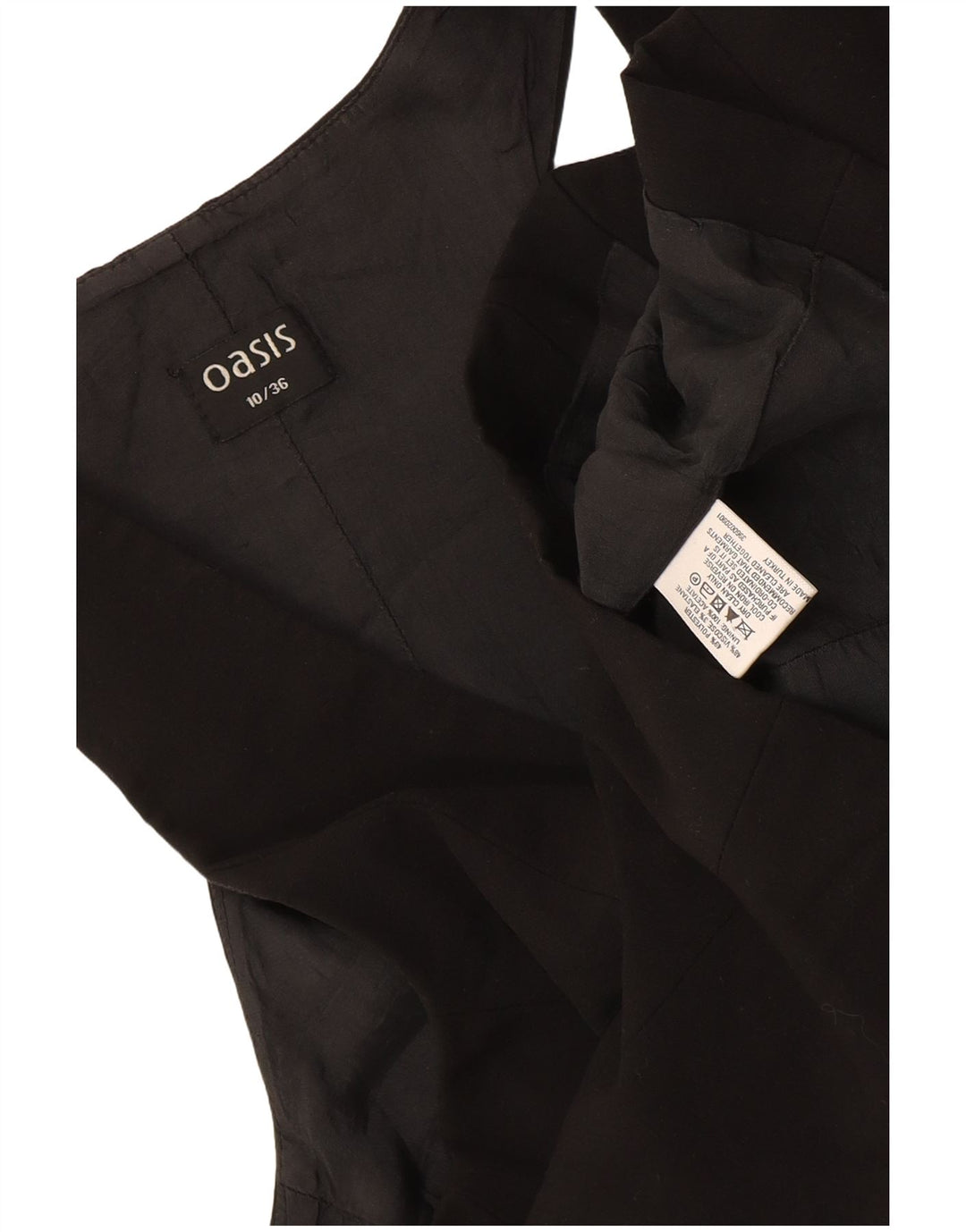 Oasis damevest UK 10 Lille sort polyester