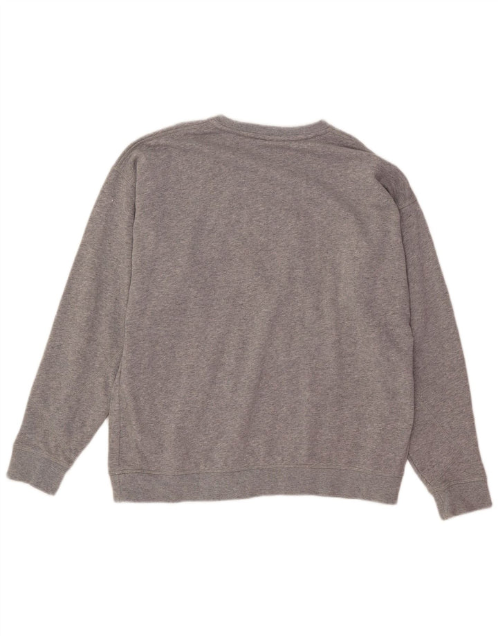 Nike Dame Grafisk Sweatshirt Jumper UK 18 XL Grå Bomuld