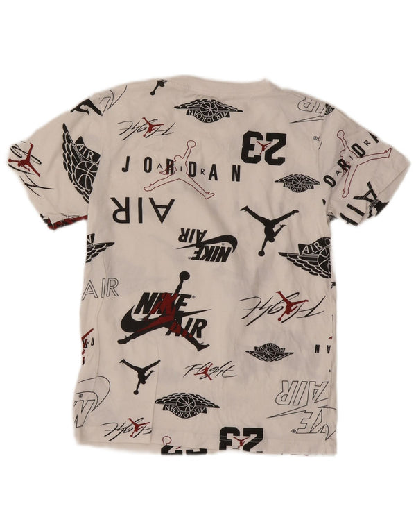 Jordan drenge grafisk t-shirt top 10-11 år medium hvid bomuld