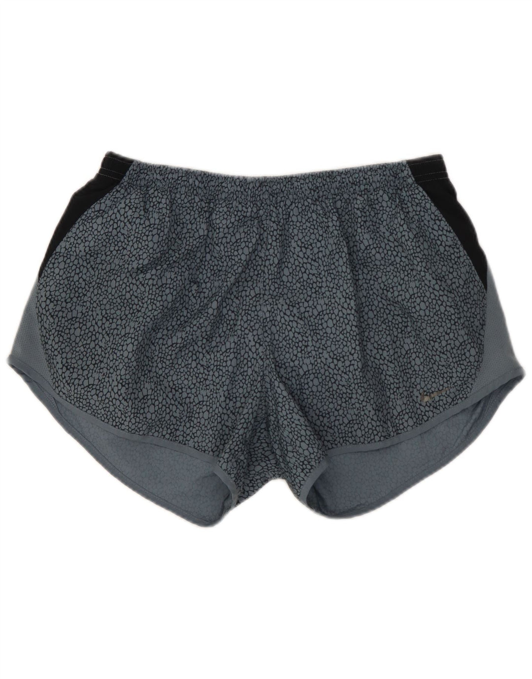 NIKE Dri Fit sportsshorts til kvinder UK 12 Medium Blue Colourblock Polyester