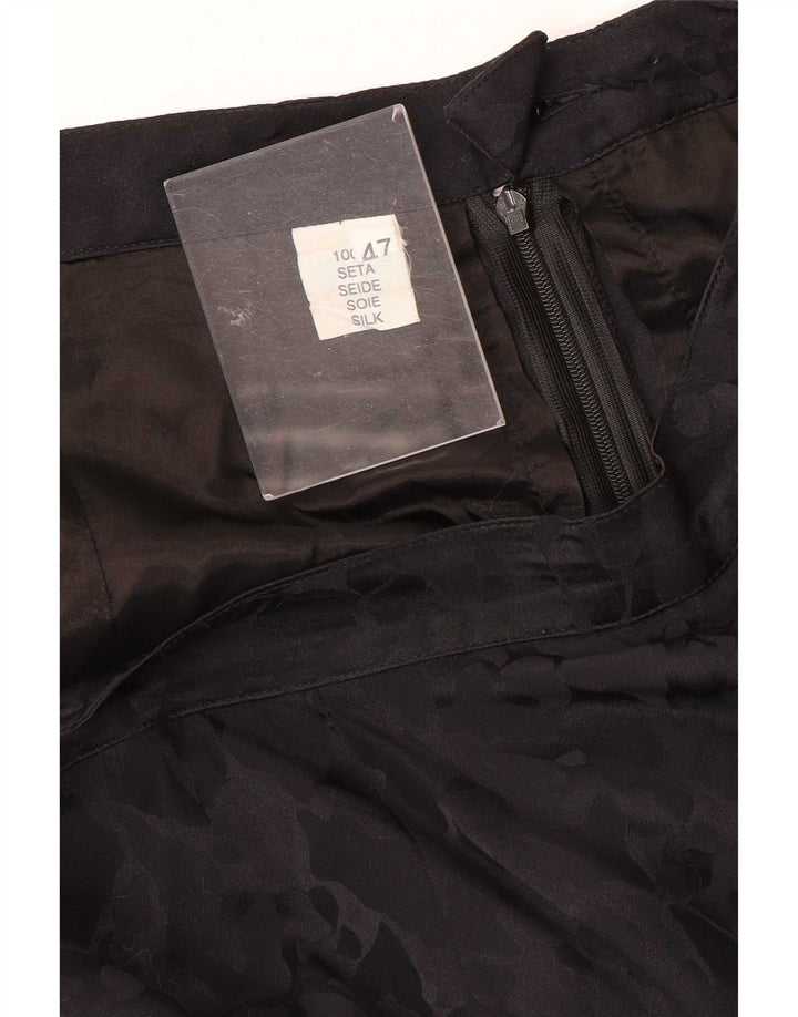 Vintage lige nederdel til kvinder IT 46 Large W34 Black Silk