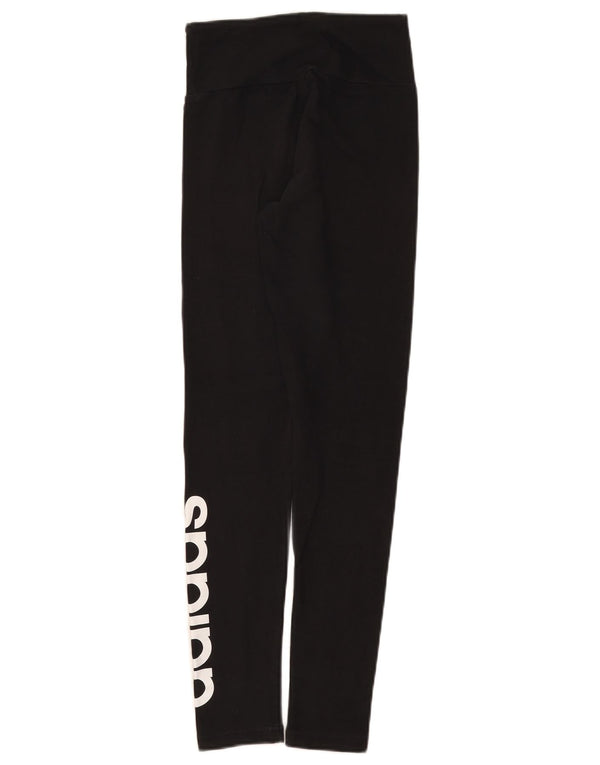 Adidas Grafiske Leggings til kvinder UK 4/6 XS Sort bomuld