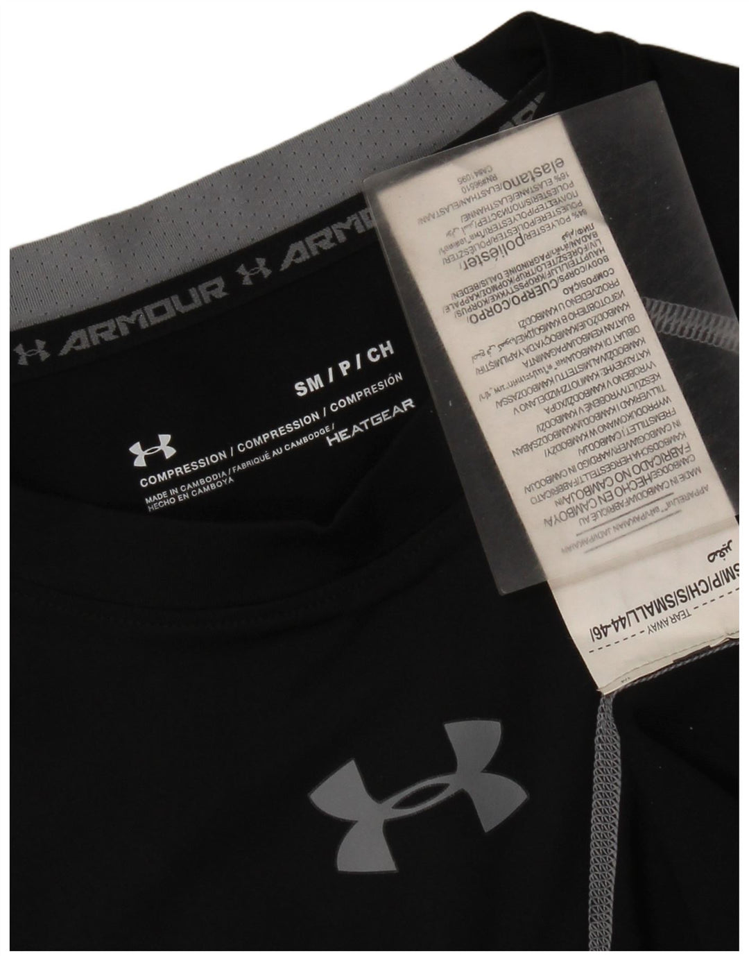 Under Armour Dame Grafisk T-Shirt Top UK 8 Small Black Polyester
