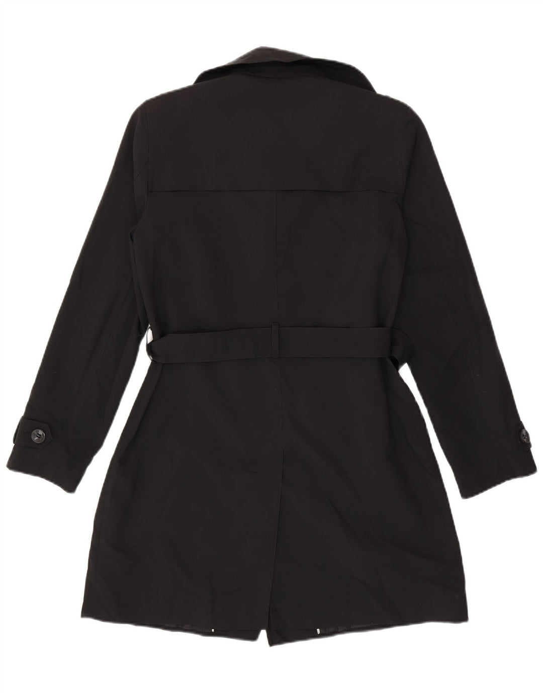 Marks & Spencer Trench Coat til kvinder UK 12 Medium Sort Polyester