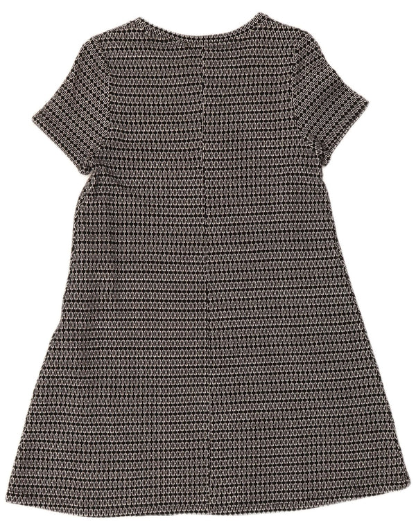Zara Dame T-Shirt Kjole UK 12 Medium Sort Geometrisk