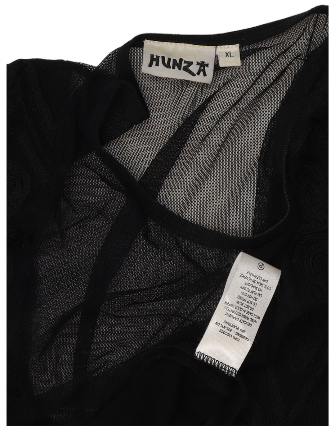 HUNZA ærmeløs maxikjole til kvinder UK 18 XL Sort Paisley Viscose