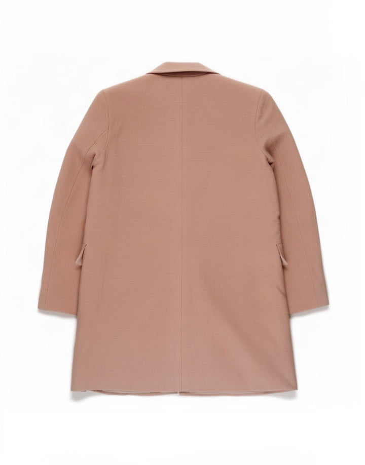 Zara Dame Oversized Overfrakke UK 10 Small Pink Polyester
