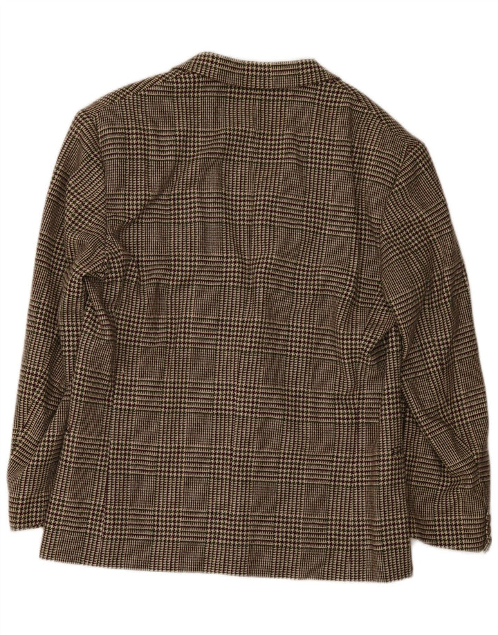 Vintage blazerjakke til mænd IT 52 XL Burgundy Houndstooth Uld