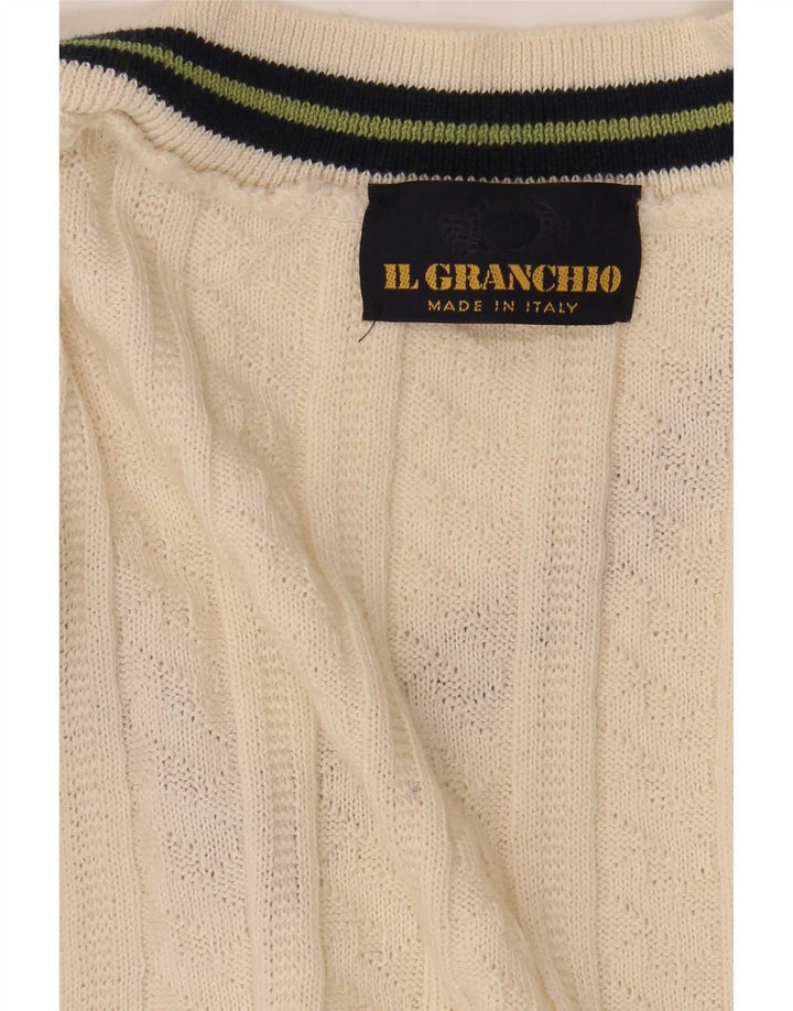 Il Granchio Herre V-hals sweater Medium Off White