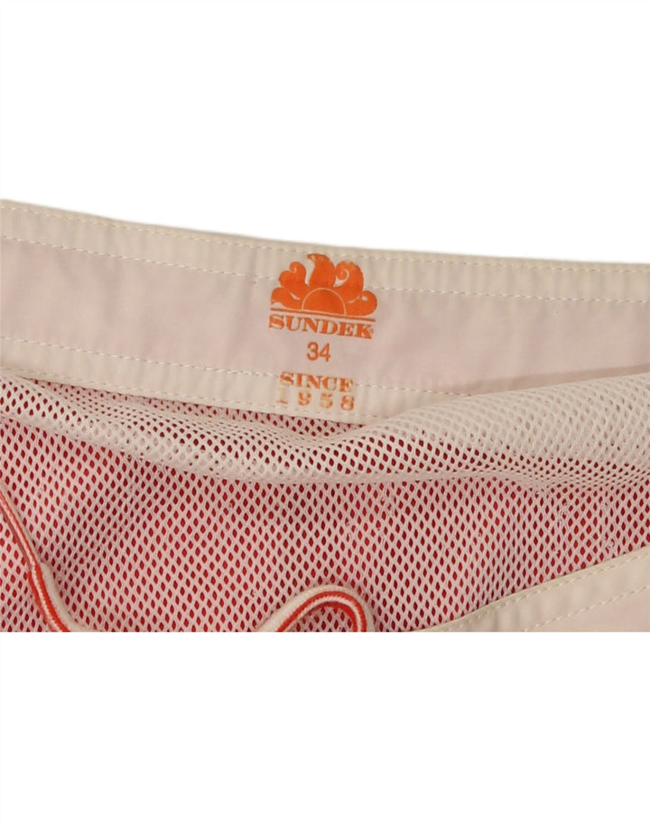 Sundek Herre grafiske badeshorts Large Red Colourblock