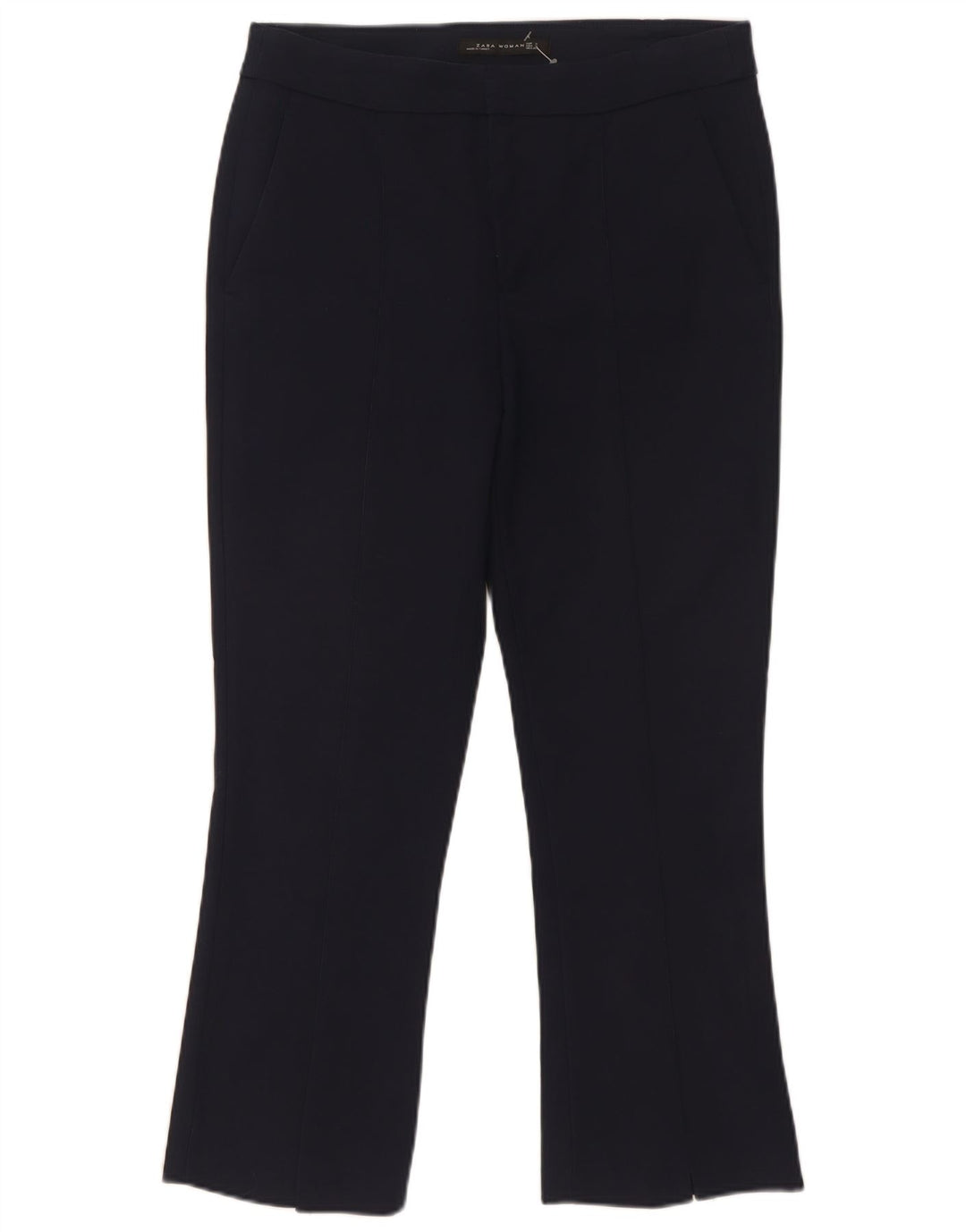 Zara Dame Bootcut Chino Bukser Small W29 L26 Navy Blue