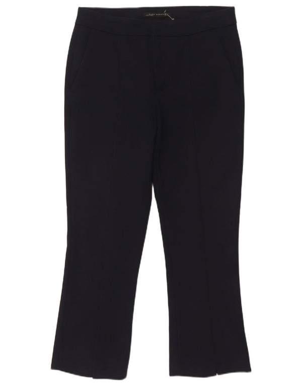 Zara Dame Bootcut Chino Bukser Small W29 L26 Navy Blue