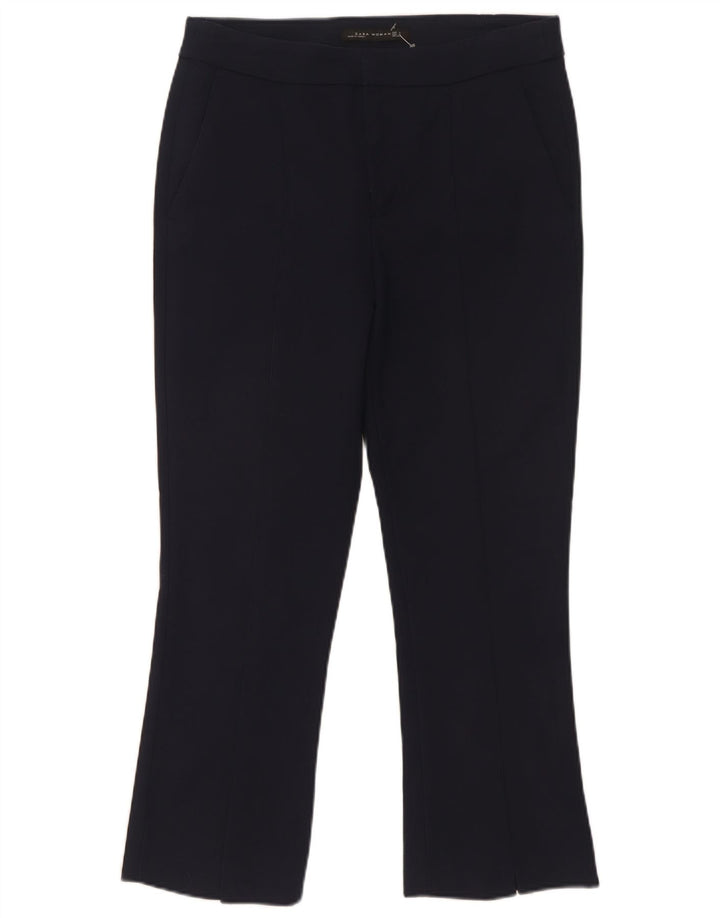 Zara Dame Bootcut Chino Bukser Small W29 L26 Navy Blue