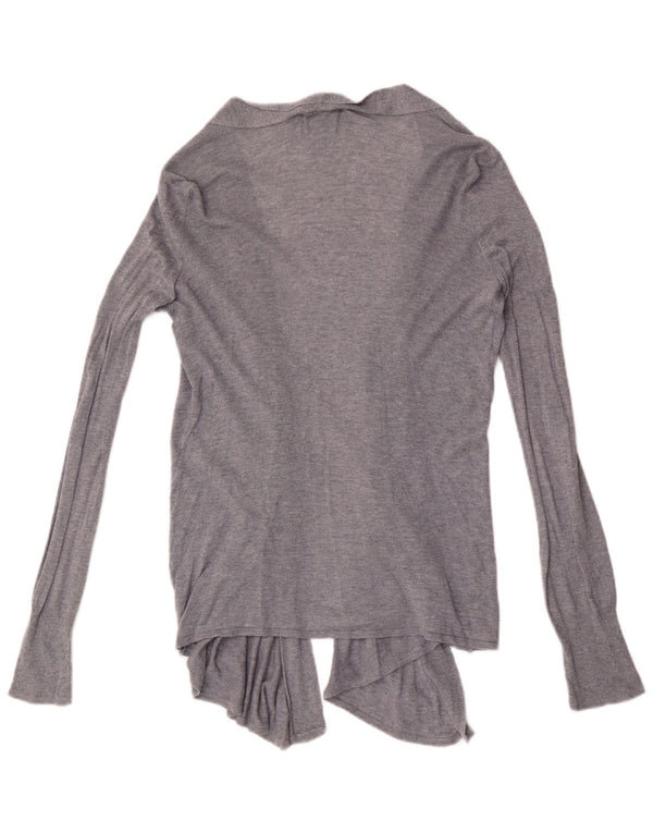 Zara Womens Open Cardigan Sweater UK 12 Medium Grey