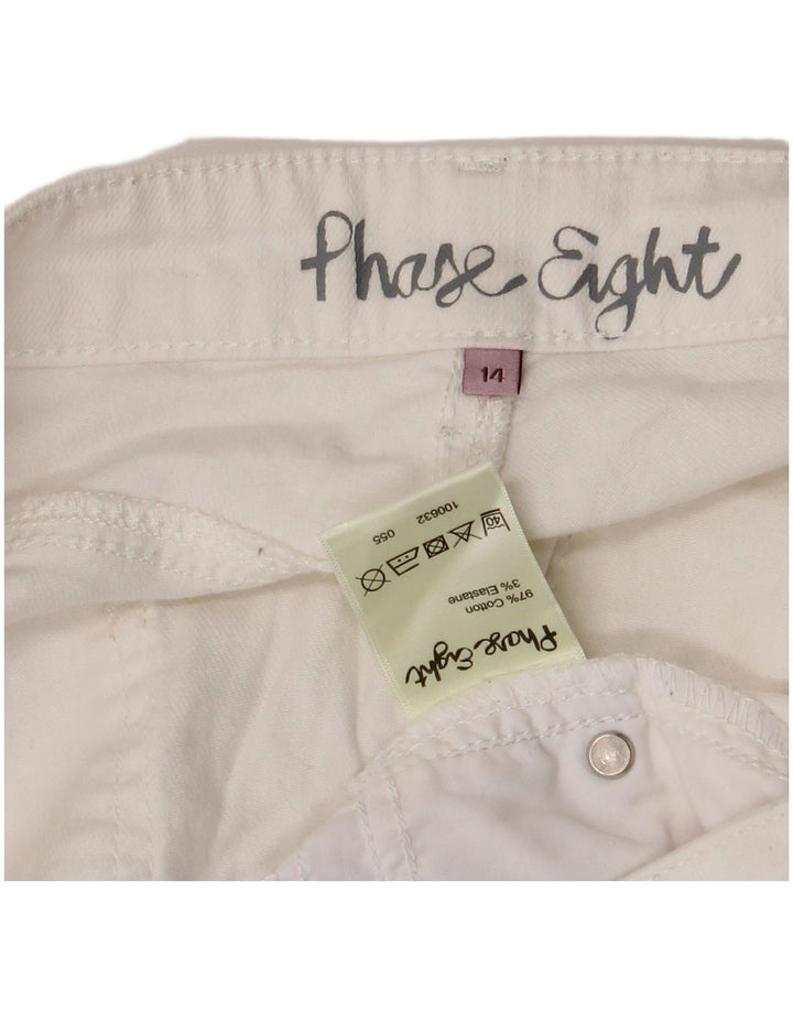 Phase Eight Womens Cropped Jeans UK 14 Large W32 L25 White Bomuld