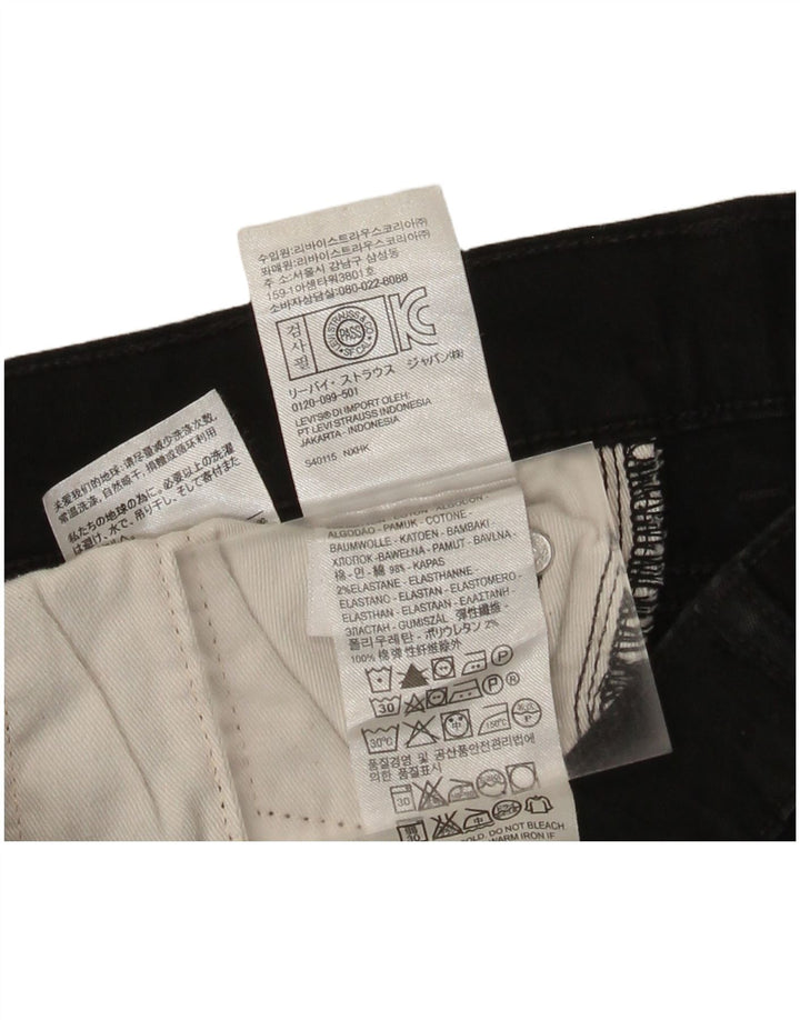 Levi's Dame 513 Slim Straight Jeans W30 L32 Sort Bomuld
