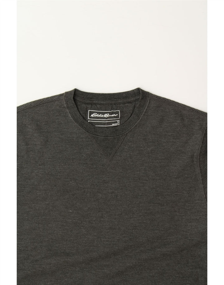 EDDIE BAUER Mens Top Long Sleeve UK 10 Small Grey Cotton Vintage Eddie Bauer and Second-Hand Eddie Bauer from Messina Hembry 