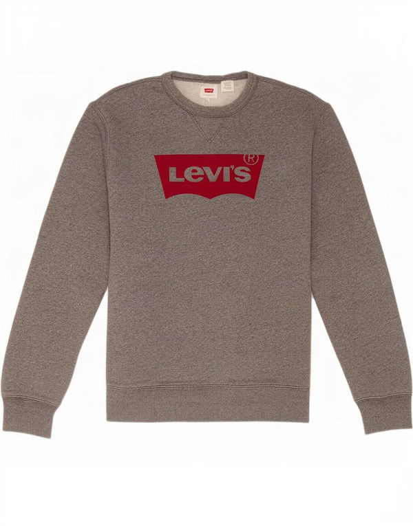 Levi's grafisk sweatshirt til kvinder Medium Grå Flecked Classic