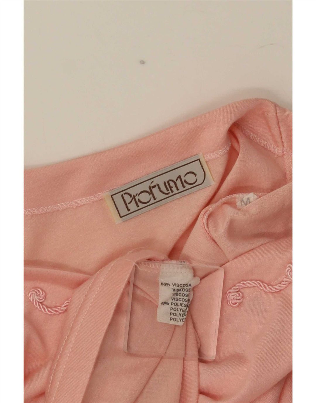 Vintage Dame T-Shirt Top UK 14 Medium Pink Viscose
