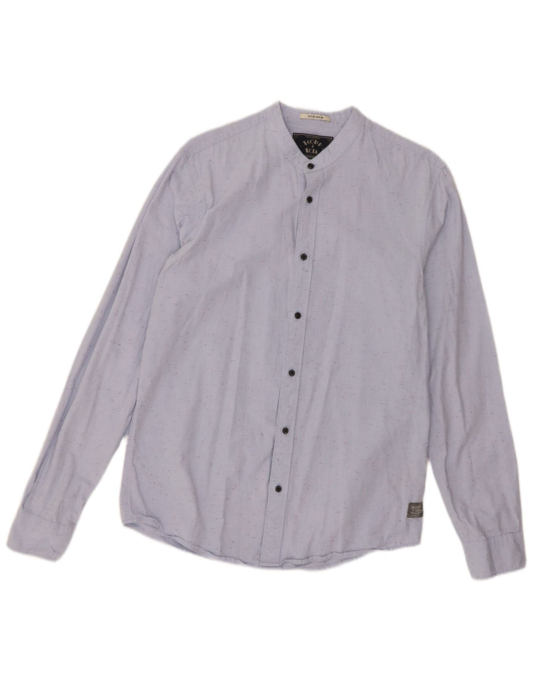 Scotch & Soda Herreskjorte Medium Blue Flecked Bomuld