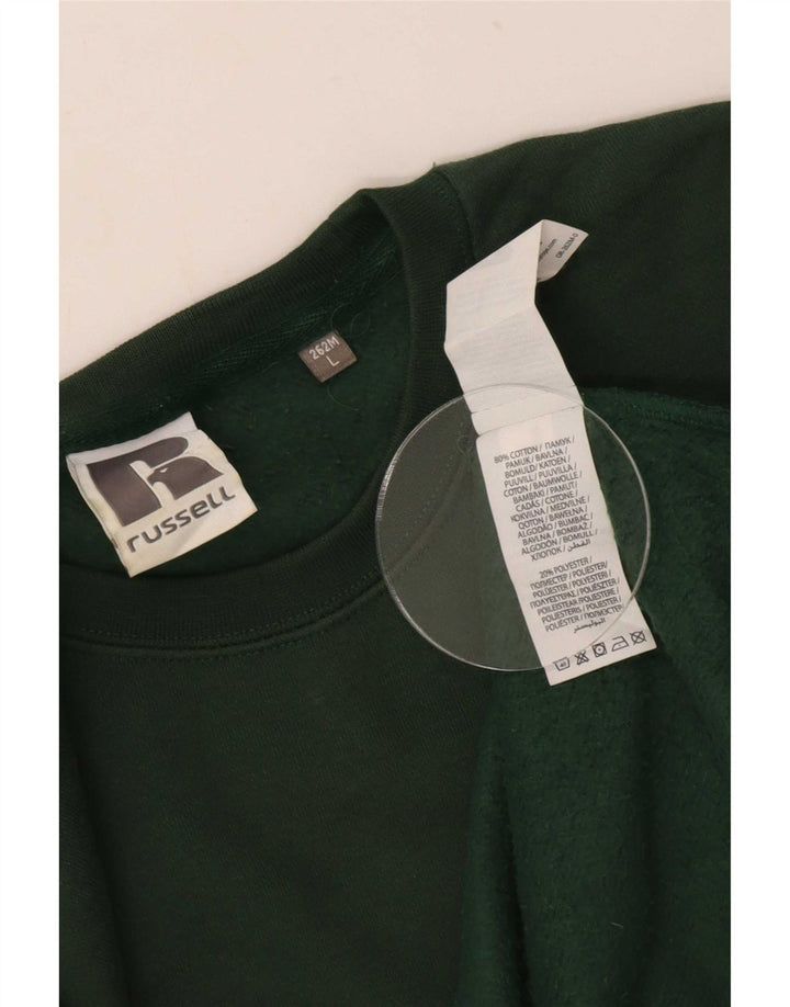 Russell Athletic Herre Sweatshirt Jumper Stor grøn bomuld