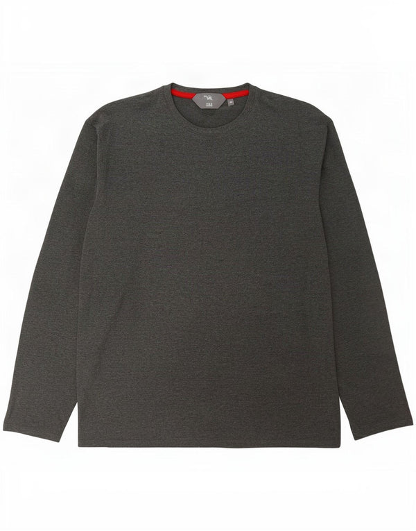 Mountain Warehouse Herre Top Langærmet 2XL Grå Bomuld