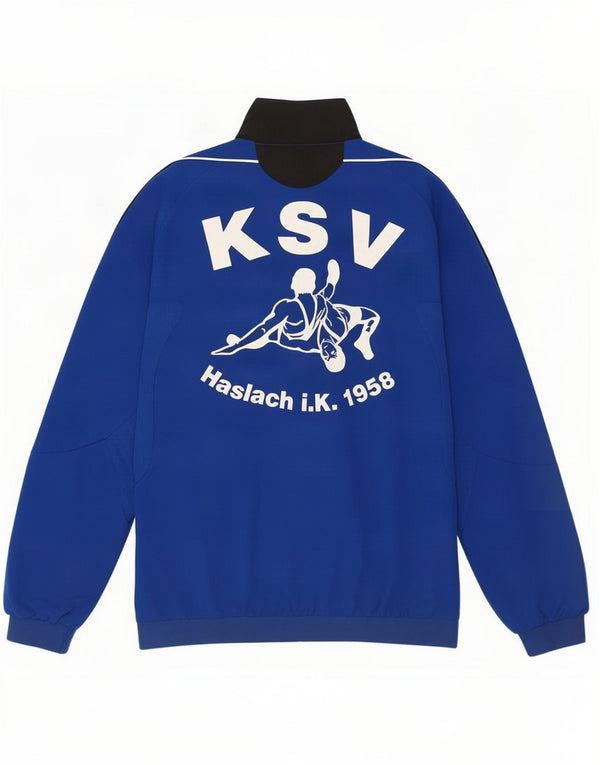 Adidas Herre Climalite træningsdragt Topjakke UK 40/42 Medium Blue Colourblock