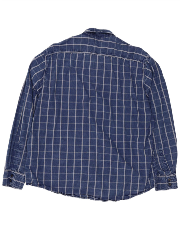 Levi's herreskjorte XL blå ternet bomuld