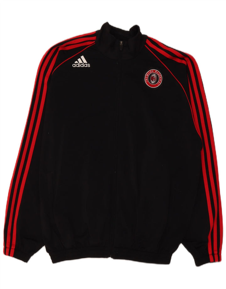 ADIDAS Herre AC Milan Loose Fit Træningsdragt Top Jakke Stor Sort Polyester