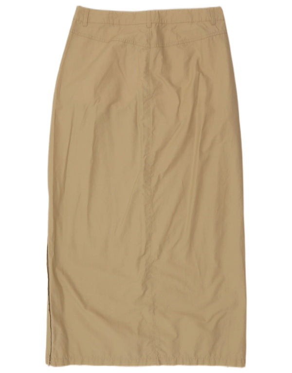 Esprit Dame Højtalje Midi Nederdel UK 16 Large W32 Beige Polyamid