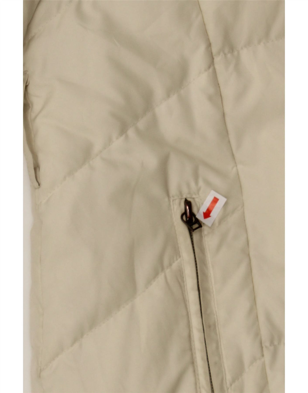 BEST COMPANY Womens Padded Coat UK 14 Medium Off White Polyester Vintage Best Company and Second-Hand Best Company from Messina Hembry 