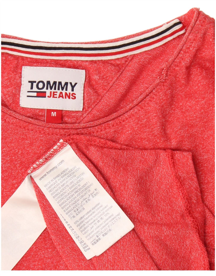 Tommy Hilfiger Herre T-Shirt Top Medium Rød Bomuld