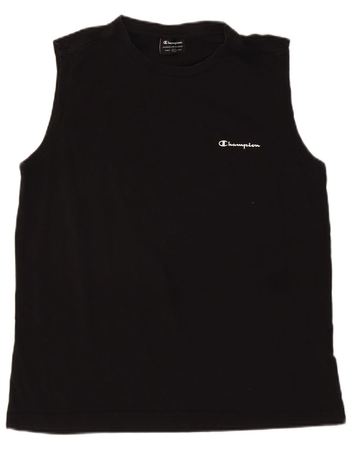 Champion Damevest Top UK 16 Large Black Bomuld