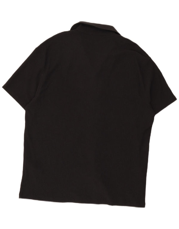 Reiss Herre grafisk kortærmet skjorte 2XL Sort Polyester Moderne
