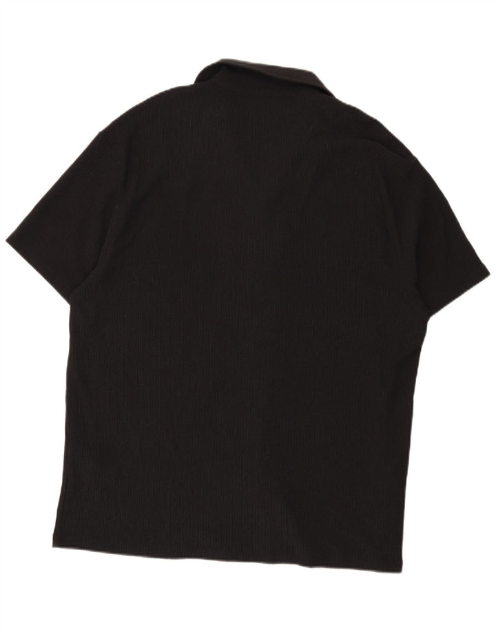 Reiss Herre grafisk kortærmet skjorte 2XL Sort Polyester Moderne