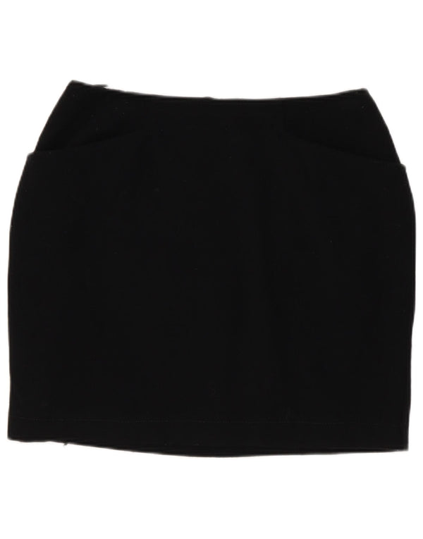 Marella Dame Mini Nederdel UK 10 Small W26 Sort Uld