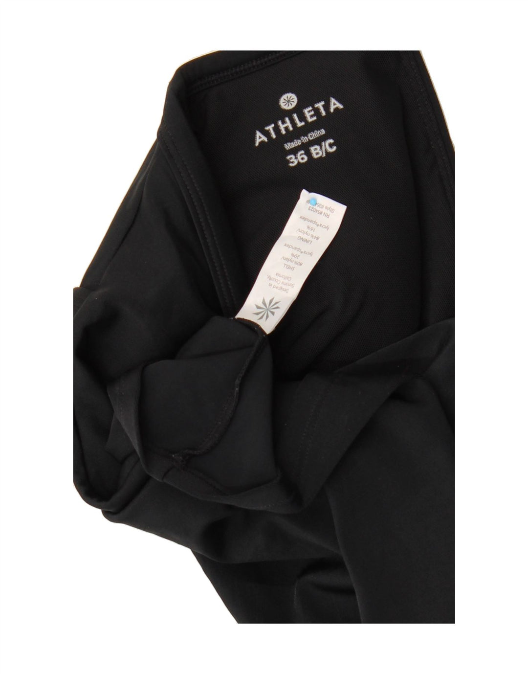 ATHLETA Womens Cami Top EU 36 Small Black Nylon Vintage Athleta and Second-Hand Athleta from Messina Hembry 