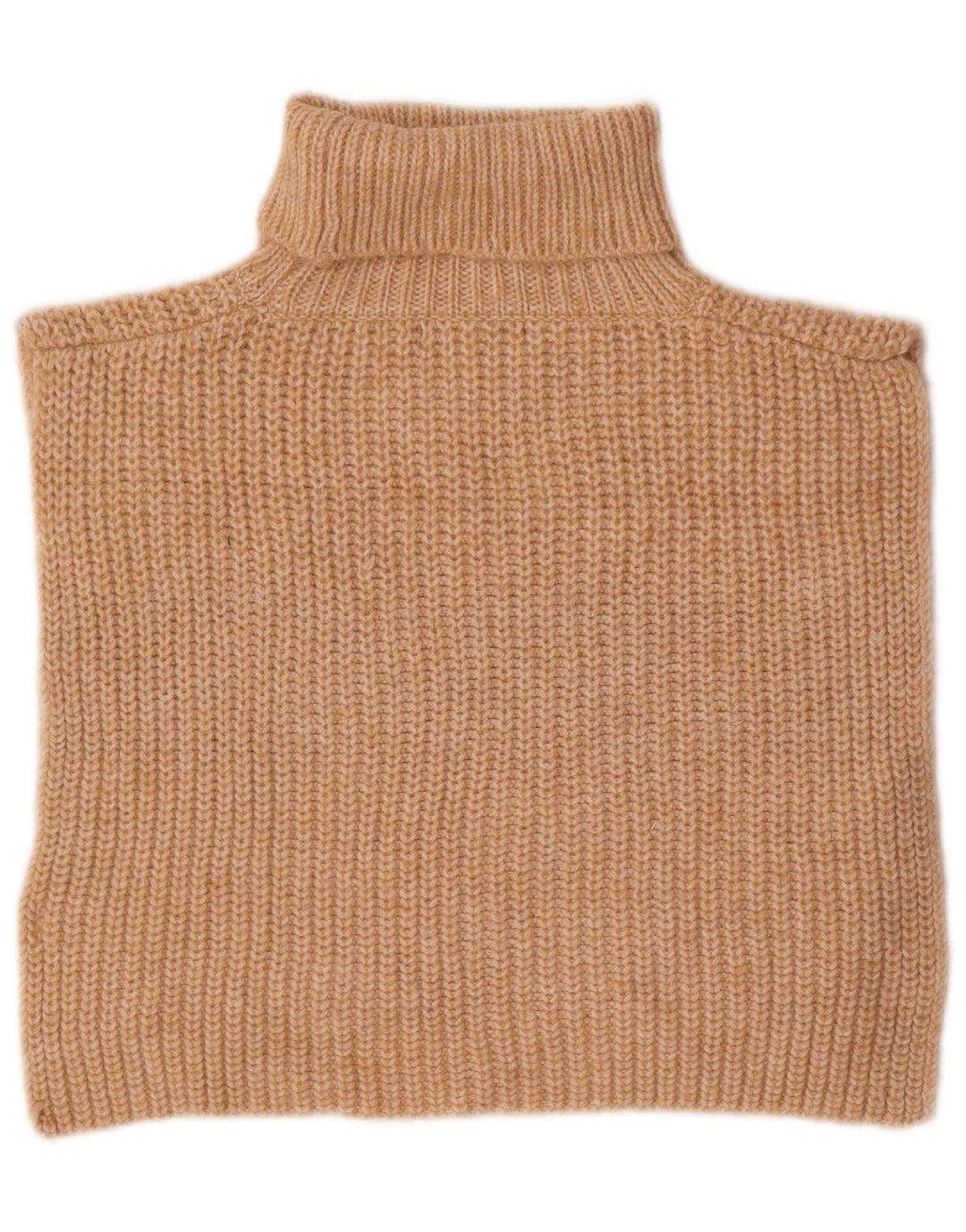 MARKS & SPENCER Dame Crop Ærmeløs Poncho Jumper UK 10 Small Beige