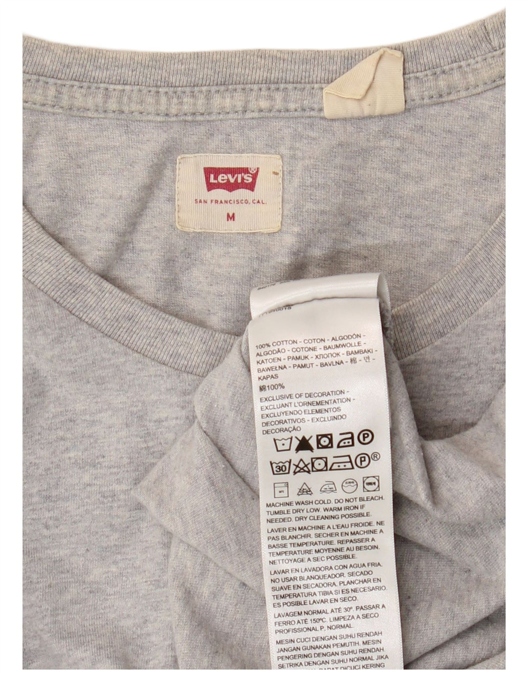 LEVI'S Mens T-Shirt Top Medium Blue Cotton
