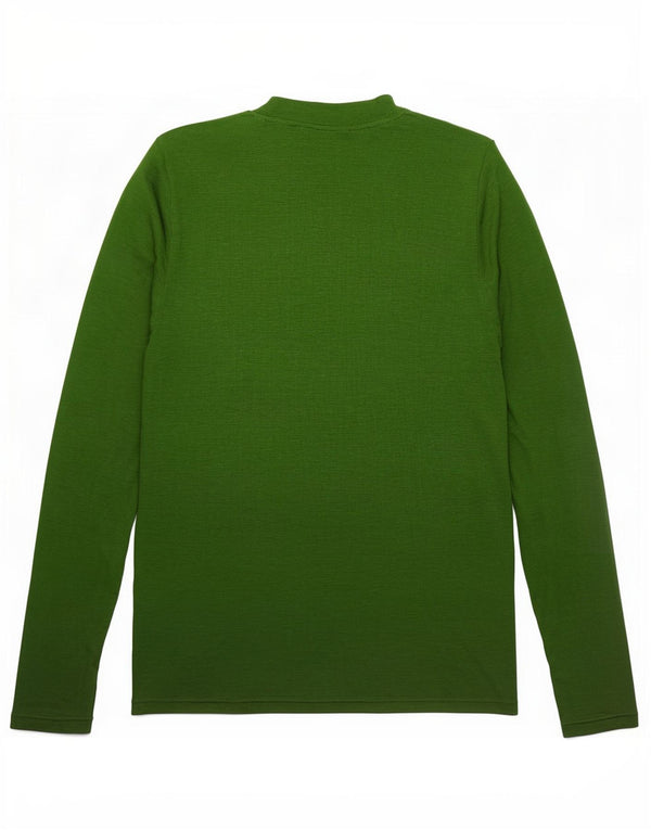 Marks & Spencer Dame Top Langærmet UK 14 Stor Grøn Flecked Modal